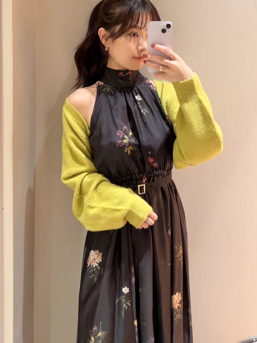 SNIDEL「Sustainableフラワーモチーフワンピース&times;ボレロセット」|ワンピース|