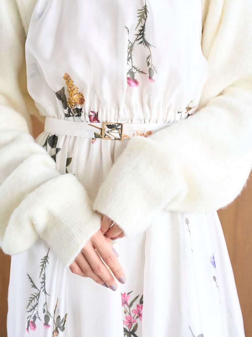 SNIDEL「Sustainableフラワーモチーフワンピース&times;ボレロセット」|ワンピース|