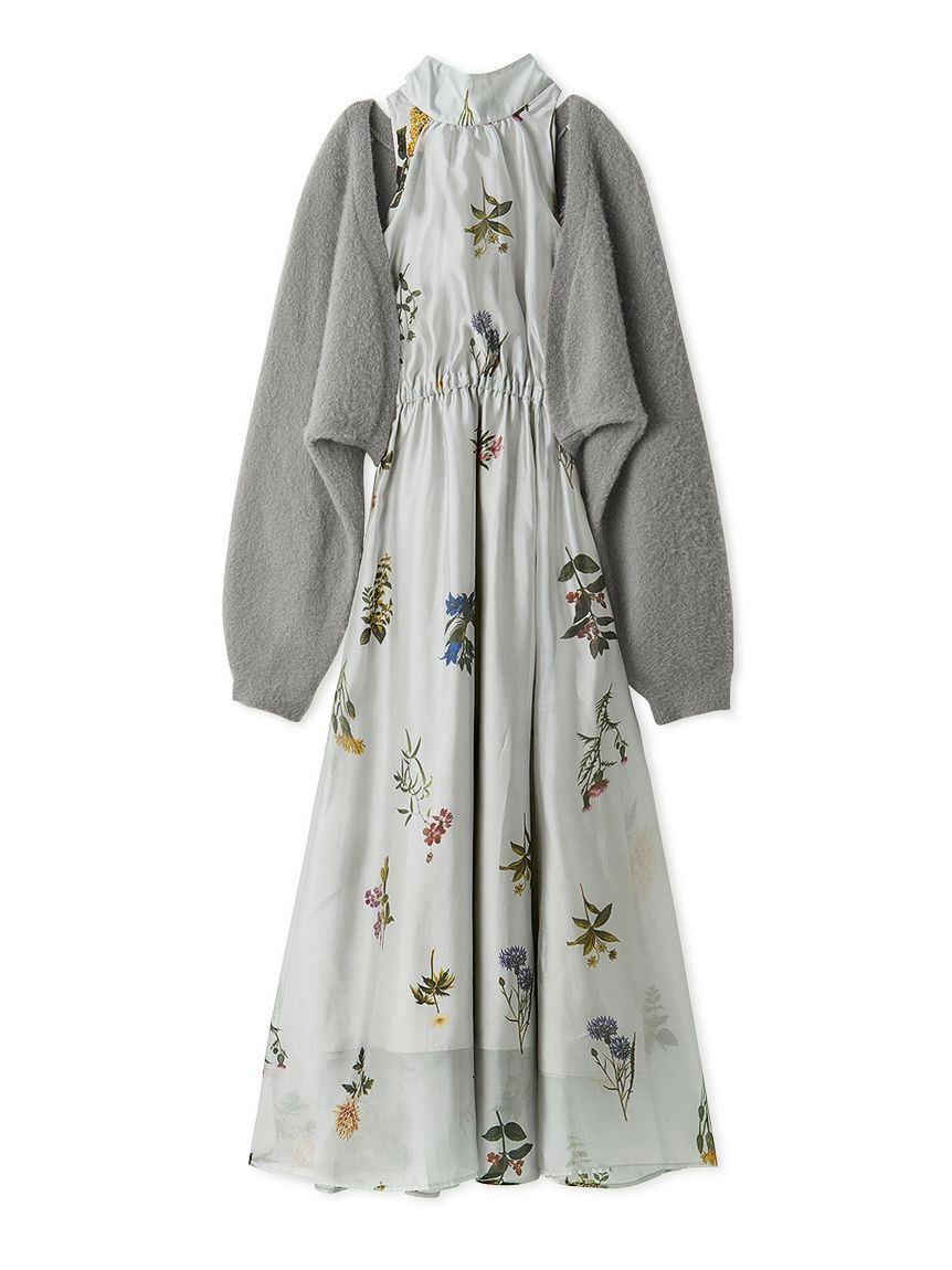 SNIDEL「Sustainableフラワーモチーフワンピース&times;ボレロセット」|ワンピース|