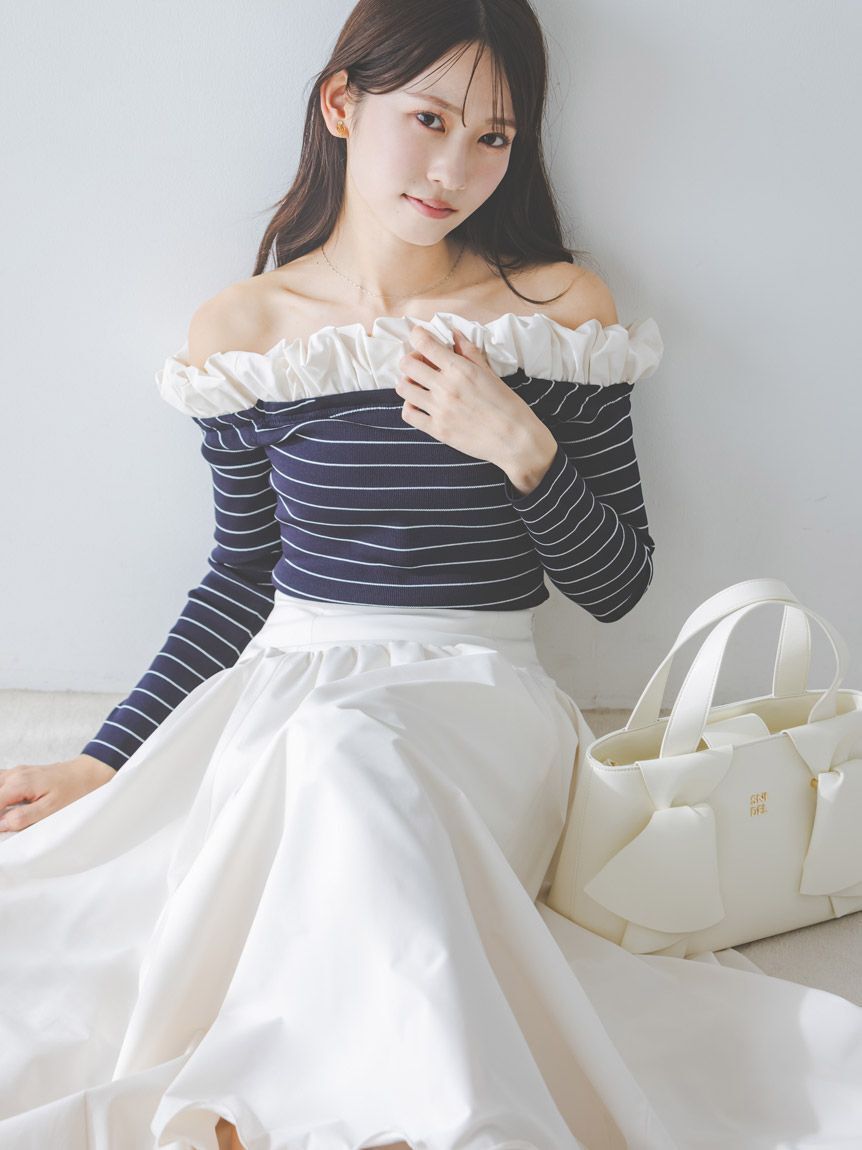 SNIDEL「バルーンフリルニットプルオーバー」|ニット・セーター|BORDER