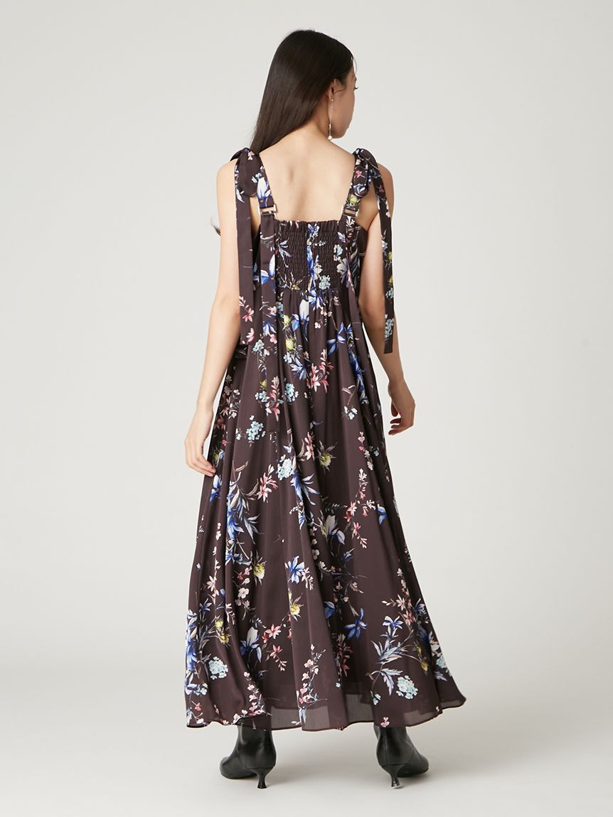 FRAY I.D「【限定カラー・00サイズ】リボンディテールフローラルワンピース」|ワンピース|