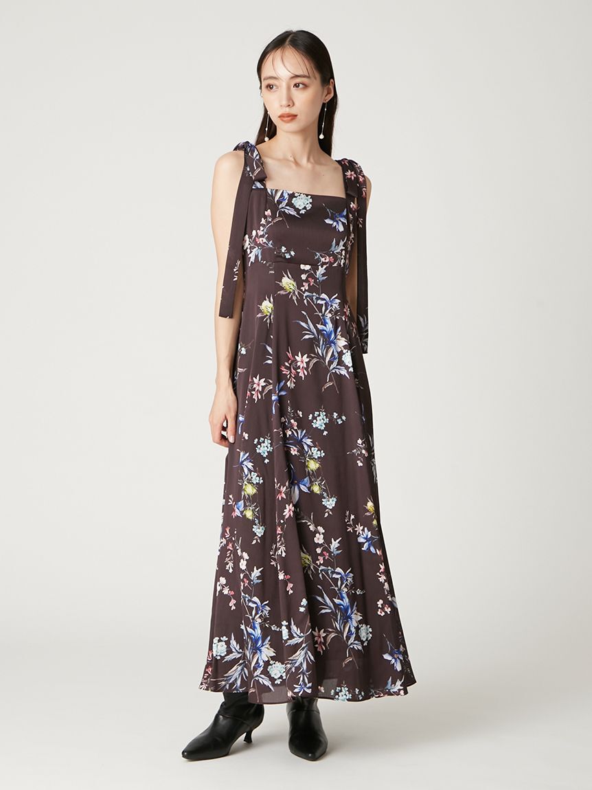 FRAY I.D「【限定カラー・00サイズ】リボンディテールフローラルワンピース」|ワンピース|