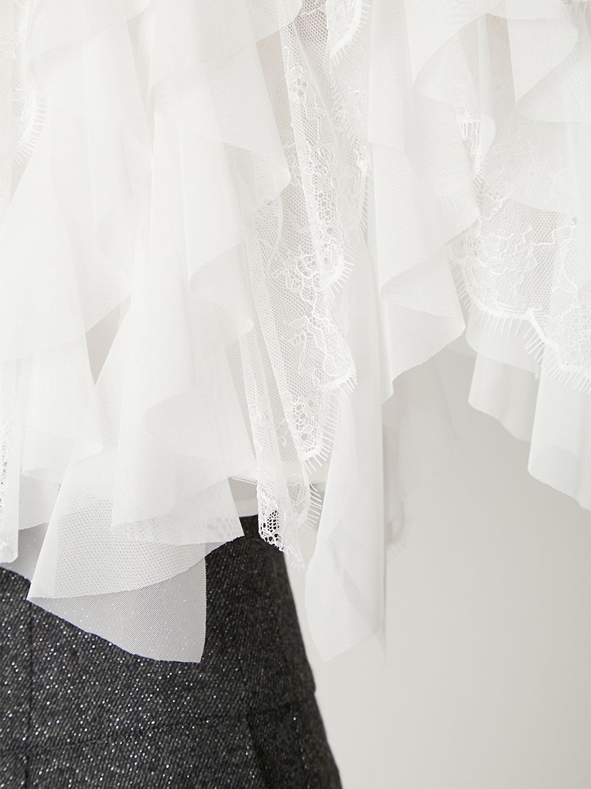 FRAY I.D「Multi wayチュールフリルブラウス」|シャツ・ブラウス|