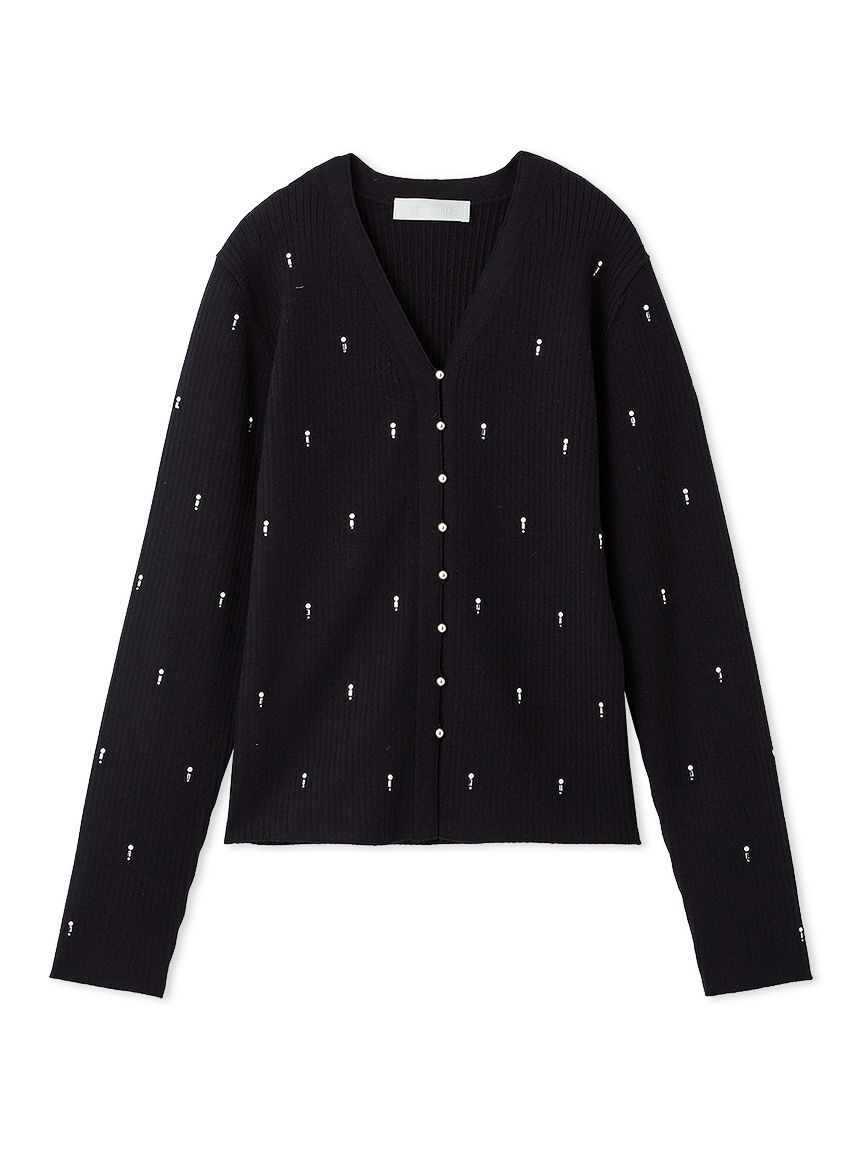 CELFORD「シャイニーVネックニットカーデ」|カーディガン|