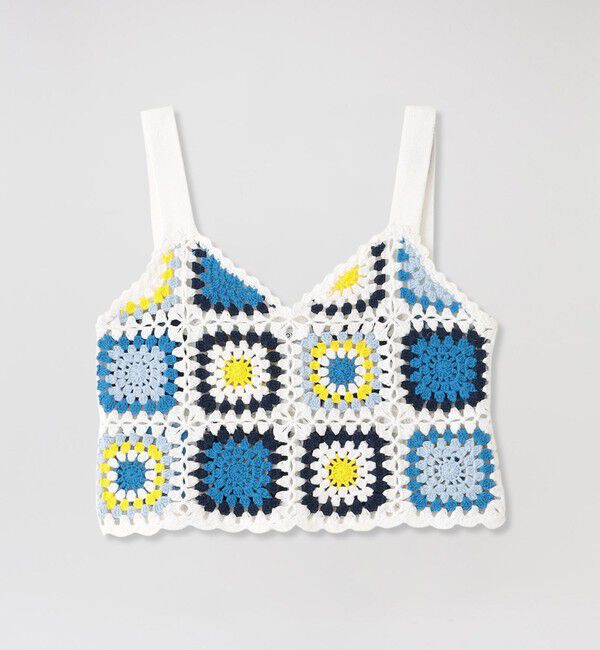  「グラニークロシェキャミトップス」|キャミソール|ホワイト