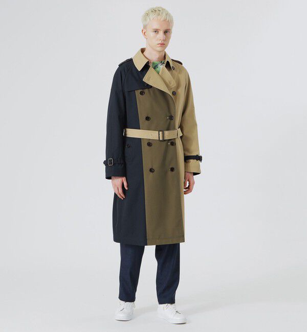  「ブロッキング トレンチコート」|トレンチコート|