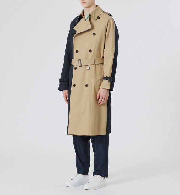  「ブロッキング トレンチコート」|トレンチコート|
