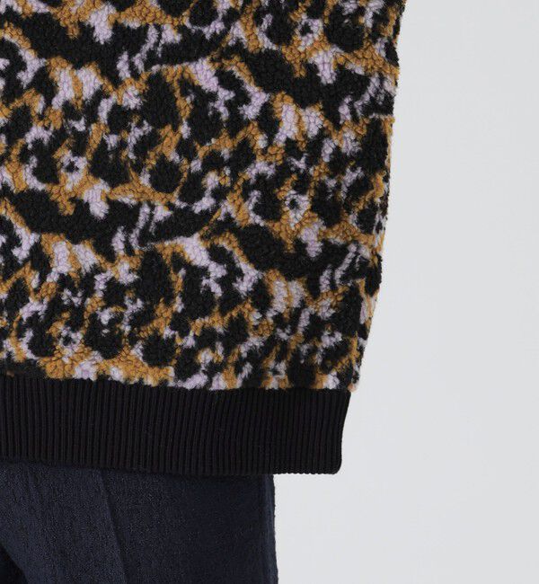  「【Safari12月号掲載】【UNISEX】レオパードボアコンビ ニットカーデ」|ニット・セーター|