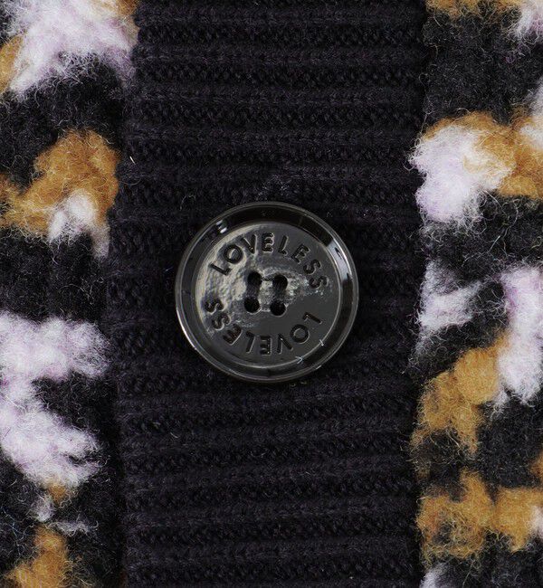  「【Safari12月号掲載】【UNISEX】レオパードボアコンビ ニットカーデ」|ニット・セーター|