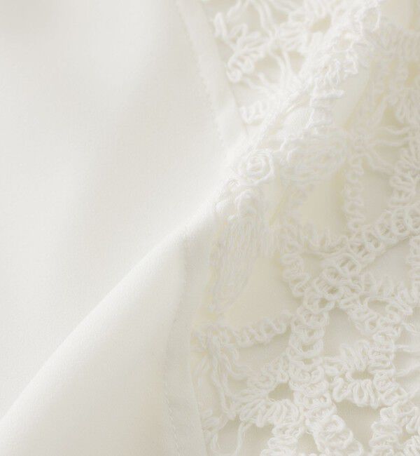  「レースコンビショートスリーブシャツ」|シャツ・ブラウス|