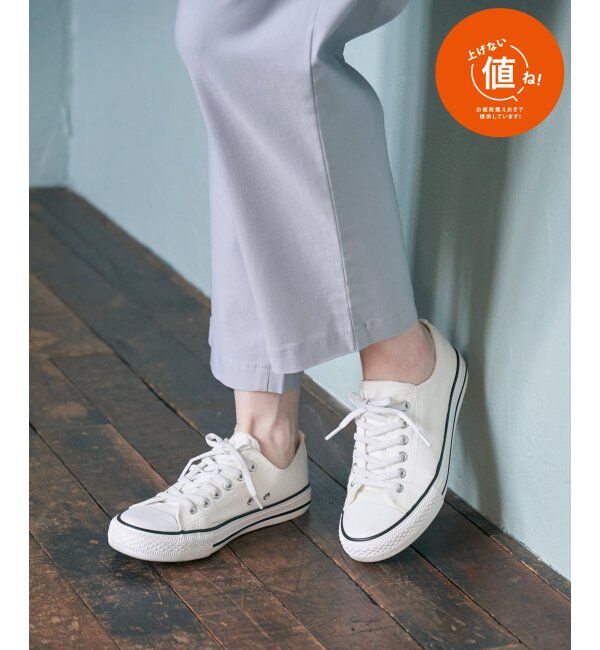 ikka「ハッスイキャンバススニーカー」|スニーカー|オフホワイト