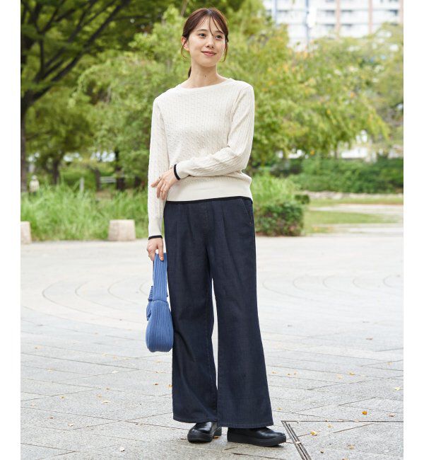 ikka「あたたかボンディングワイドパンツ」|その他|