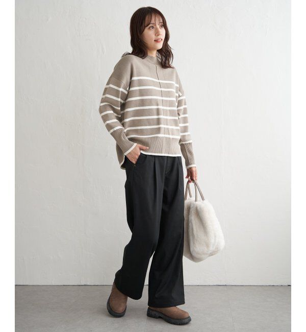 ikka「あたたかボンディングワイドパンツ」|その他|