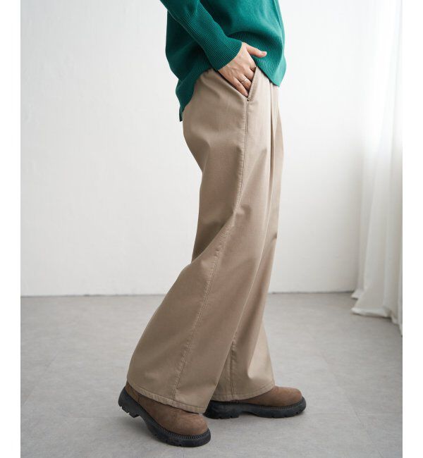 ikka「あたたかボンディングワイドパンツ」|その他|