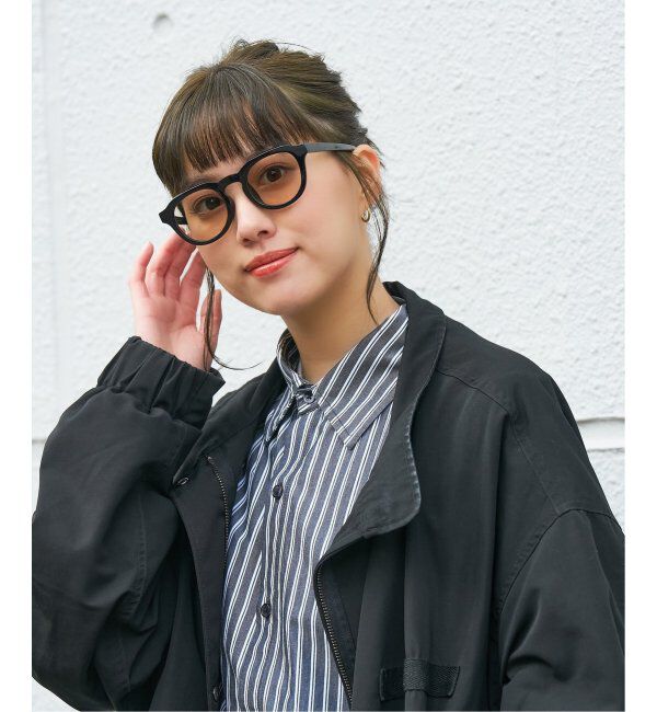  「【WEB限定】ボストン型 調光サングラス | クラウンパント 軽量 紫外線対策 UVカット レンズの色が変わる」|サングラス|ブラック