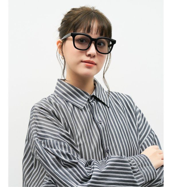  「【WEB限定】ウェリントン型 サングラス | 軽量 カラーレンズ トレンド 紫外線対策 UVカット 大きめサイズ」|サングラス|