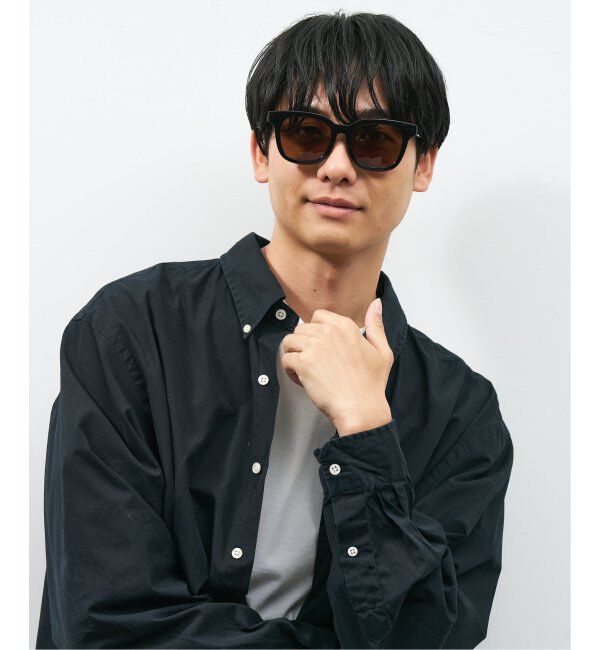  「【WEB限定】ウェリントン型 サングラス | 軽量 カラーレンズ トレンド 紫外線対策 UVカット 大きめサイズ」|サングラス|