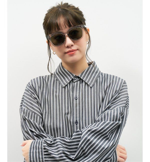  「【WEB限定】ウェリントン型 サングラス | 軽量 カラーレンズ トレンド 紫外線対策 UVカット 大きめサイズ」|サングラス|