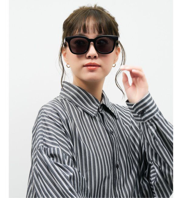  「【WEB限定】ウェリントン型 サングラス | 軽量 カラーレンズ トレンド 紫外線対策 UVカット 大きめサイズ」|サングラス|