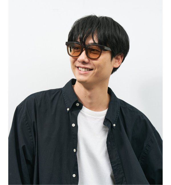  「【WEB限定】ウェリントン型 サングラス | 軽量 カラーレンズ トレンド 紫外線対策 UVカット 大きめサイズ」|サングラス|