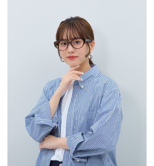  「フォックス型 メガネ | キャッツアイ 黒縁フレーム 伊達メガネ ユニセックス CLASSIC  レンズ交換券付」|メガネ|オリーブ