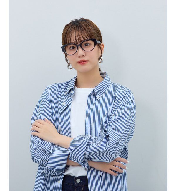  「フォックス型 メガネ | キャッツアイ 黒縁フレーム 伊達メガネ ユニセックス CLASSIC  レンズ交換券付」|メガネ|