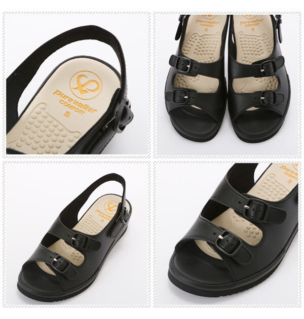 BACKYARD FAMILY「ナースシューズ ピュアウォーカー Pure Walker 黒 白 pw7611 ダイマツ 定番」|サンダル|