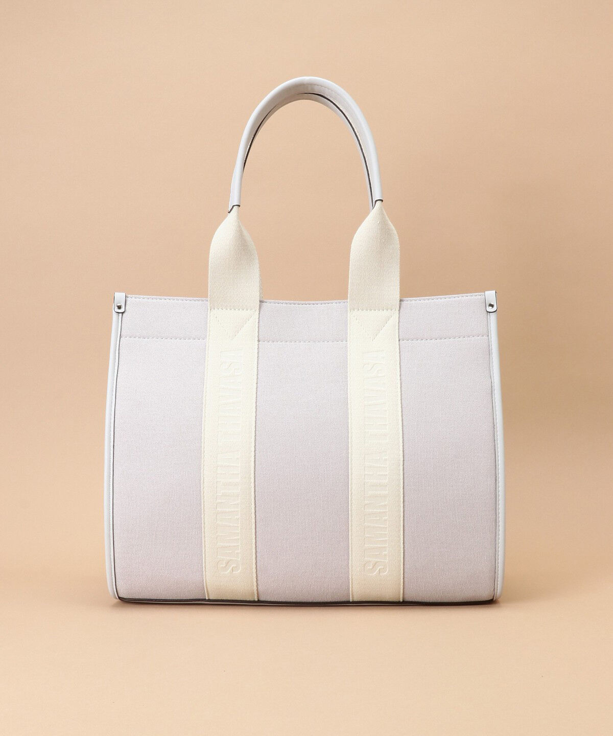 Samantha Thavasa「スクエアキャンバストート 大サイズ」|トートバッグ|ライトグレー