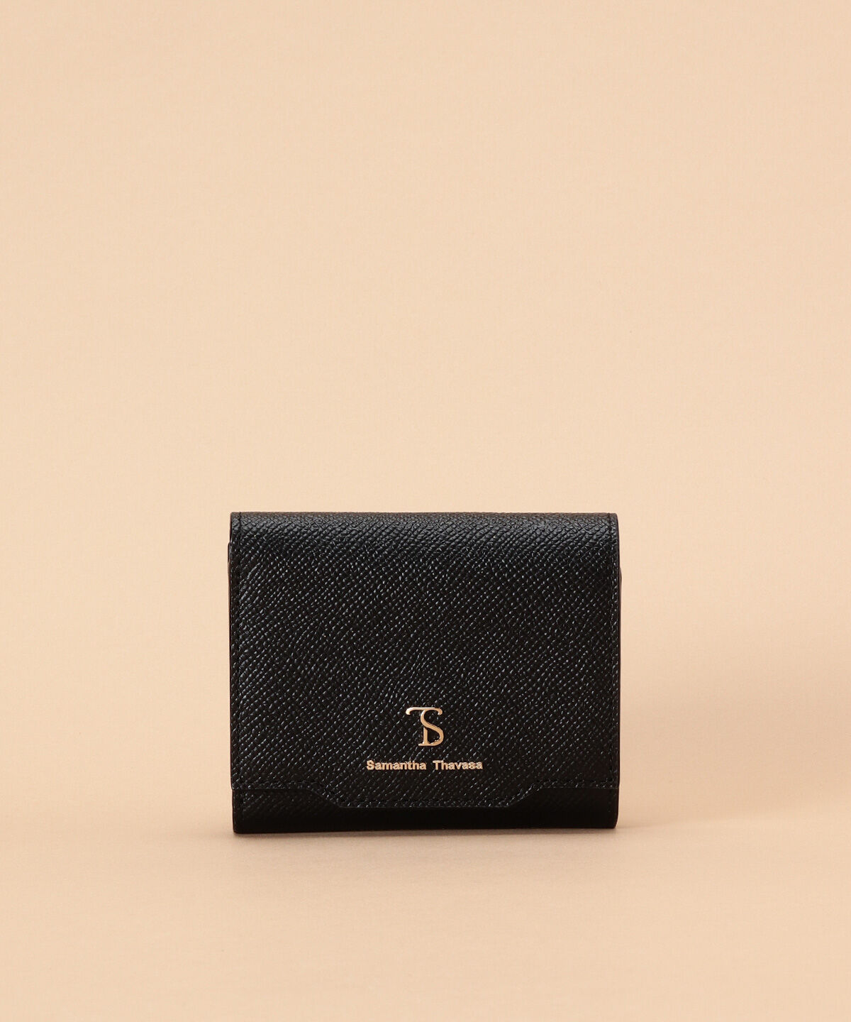 Samantha Thavasa「シンプルラメ 三つ折り財布」|財布|ブラック