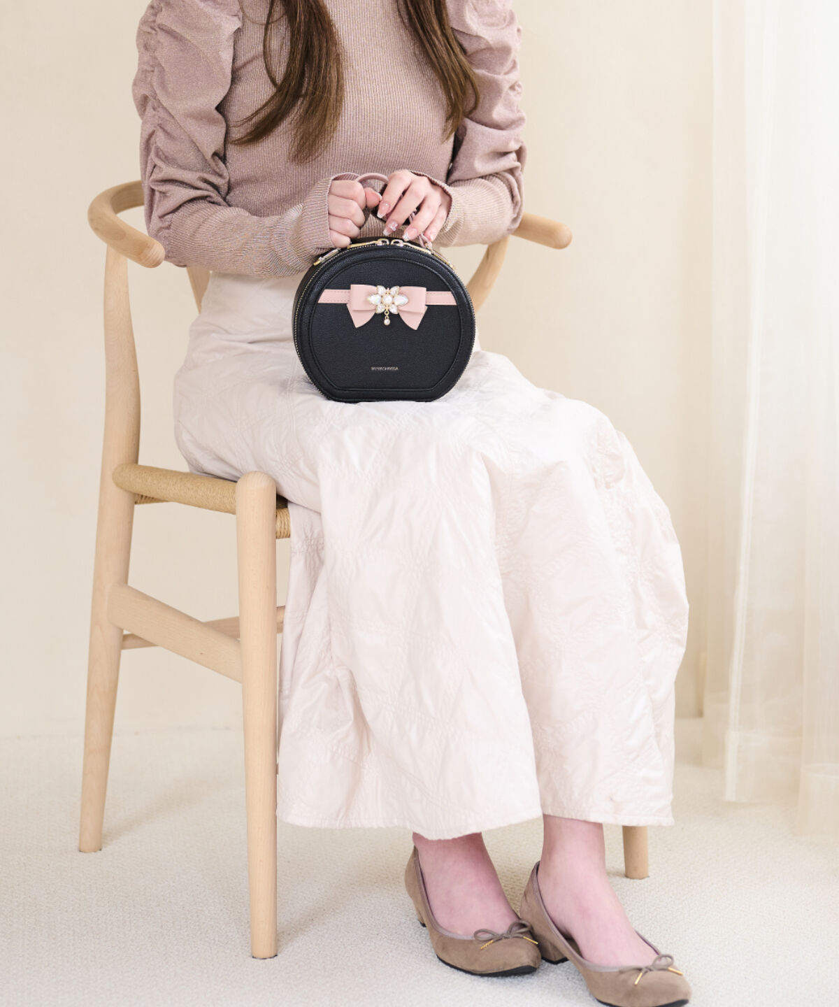 Samantha Vega「リボンラウンドショルダーバッグ」|ショルダー・メッセンジャー|