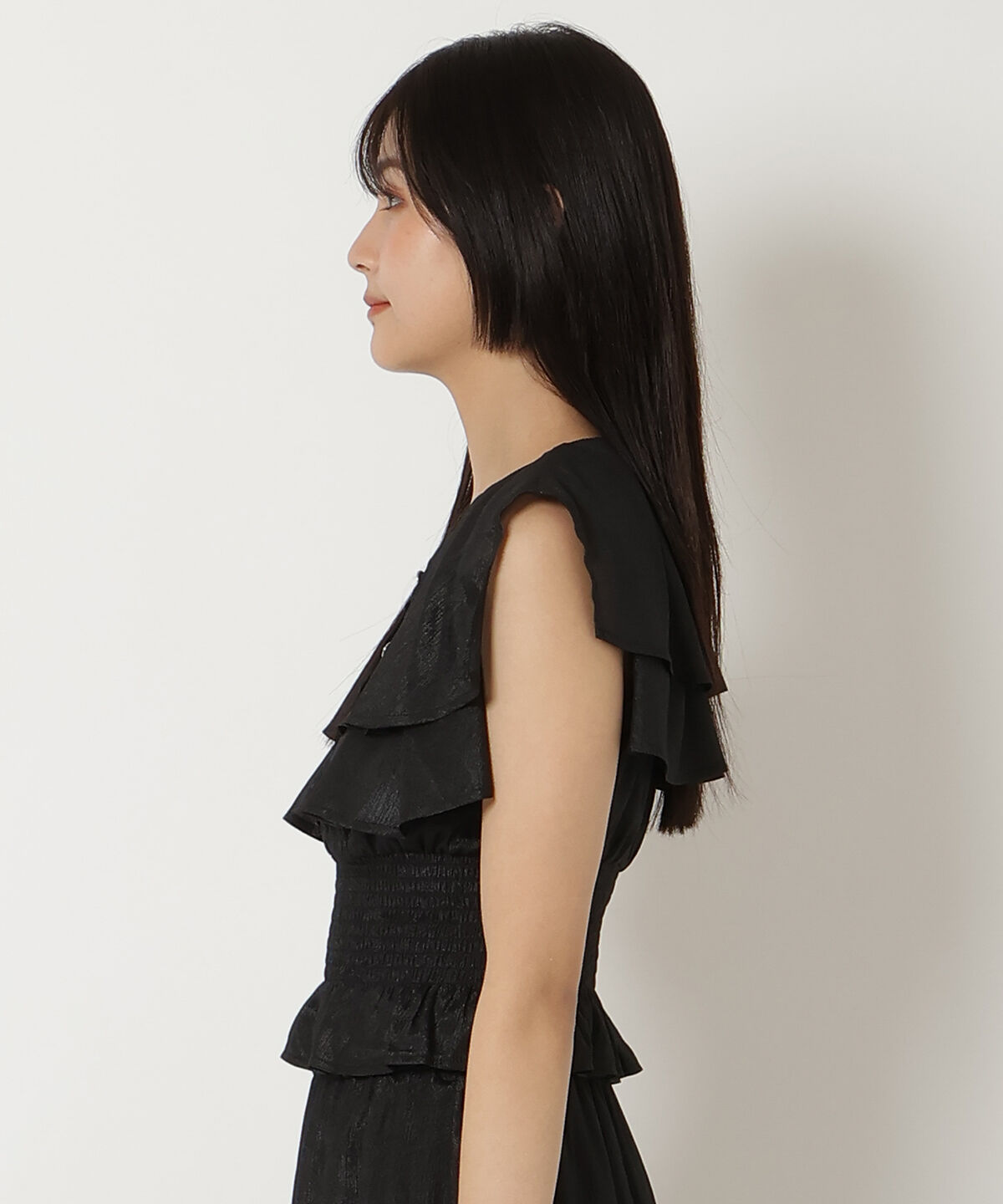 REDYAZEL「シャイニー楊柳フリルブラウス」|シャツ・ブラウス|