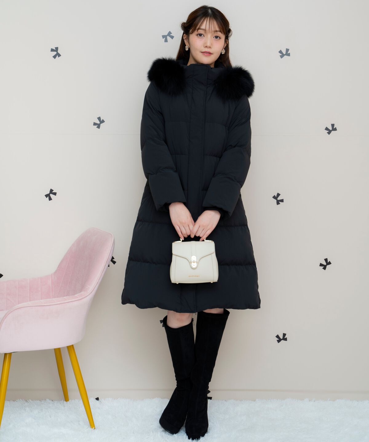 WILLSELECTION「FOXファー付きロングダウン」|ダウン|