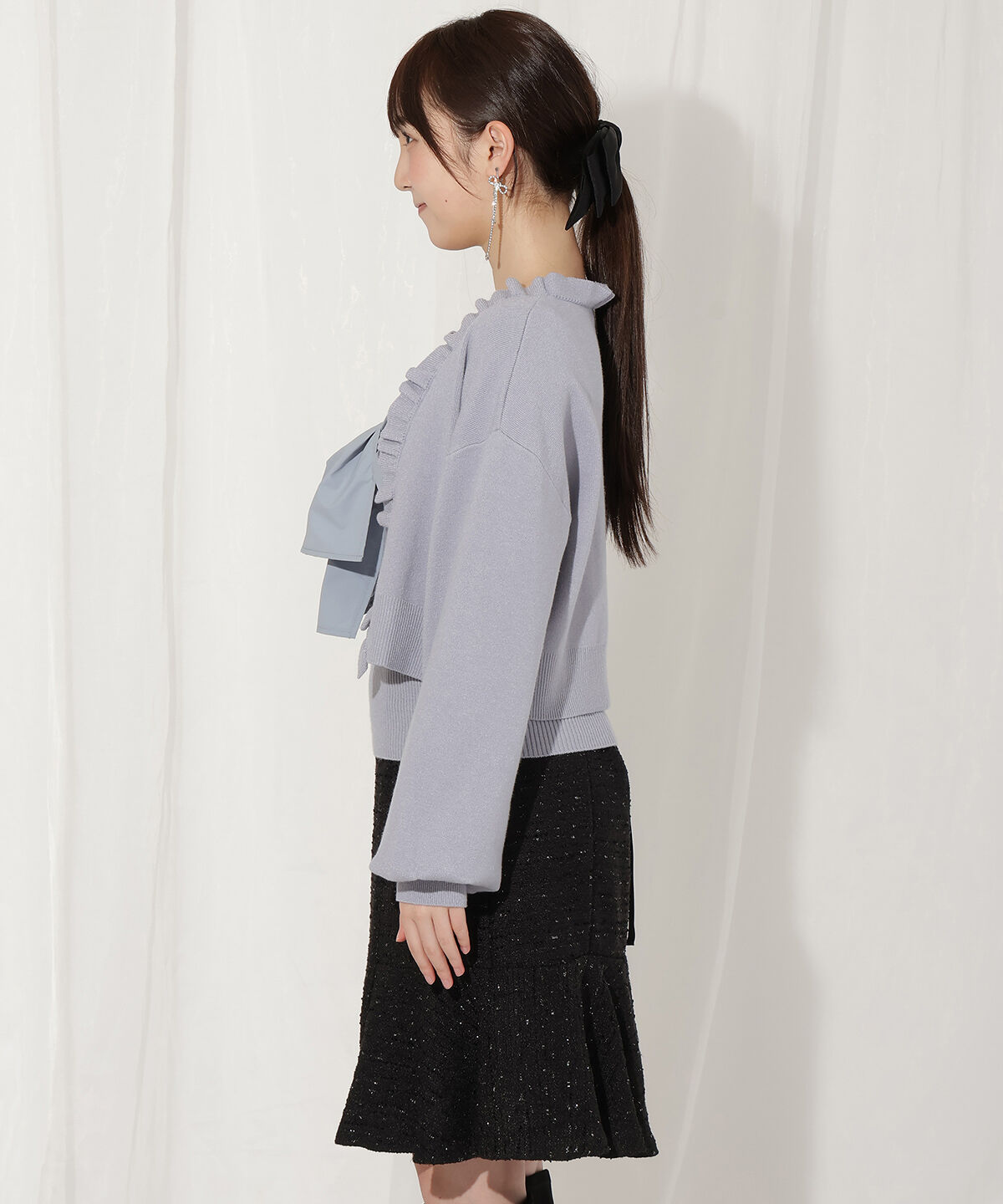 WILLSELECTION「フリルカーディガン&times;リボンキャミセット」|カーディガン|