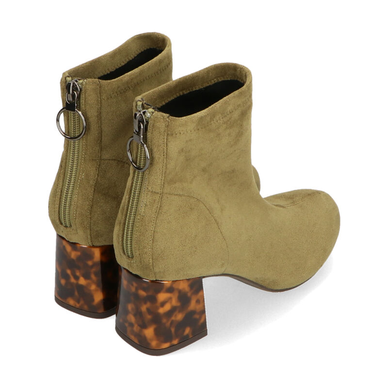 ORiental TRaffic「ストレッチ異素材ヒールブーツ/21411」|ショートブーツ|