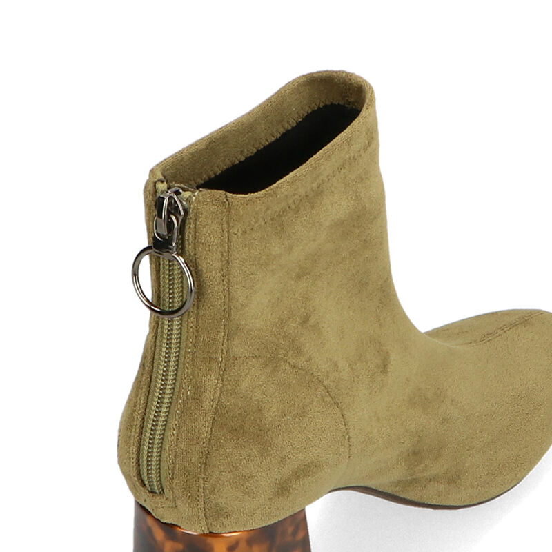 ORiental TRaffic「ストレッチ異素材ヒールブーツ/21411」|ショートブーツ|