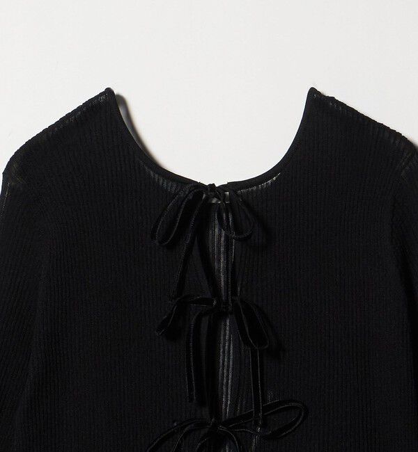 UNITED ARROWS「シアー リボン 2WAYカーディガン ウォッシャブル」|カーディガン|