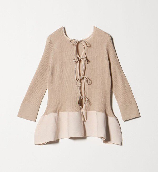 UNITED ARROWS「シアー リボン 2WAYカーディガン ウォッシャブル」|カーディガン|