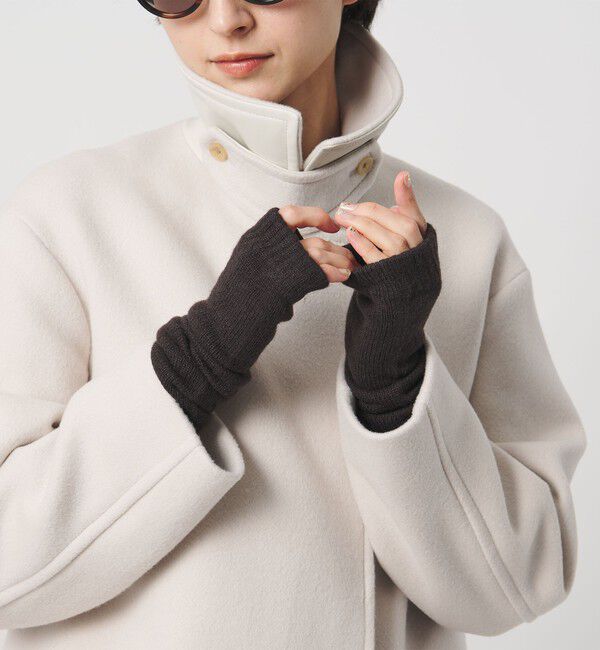 UNITED ARROWS「【別注】＜Johnstons of Elgin＞カシミヤ ロング フィンガーレスグローブ」|手袋|DK.BROWN