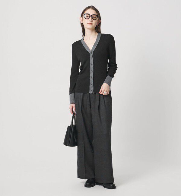 UNITED ARROWS「18G ウール リブ カーディガン」|カーディガン|