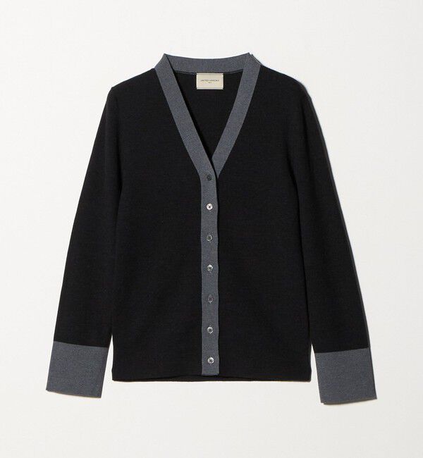 UNITED ARROWS「18G ウール リブ カーディガン」|カーディガン|