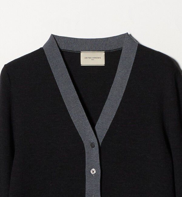 UNITED ARROWS「18G ウール リブ カーディガン」|カーディガン|