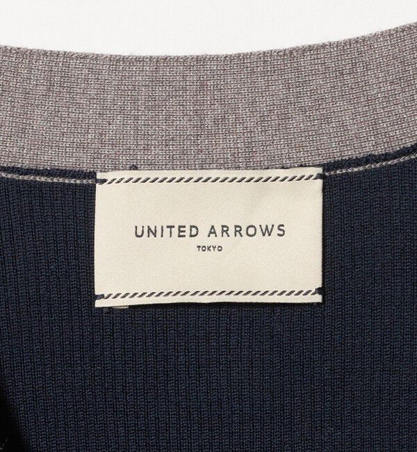 UNITED ARROWS「18G ウール リブ カーディガン」|カーディガン|