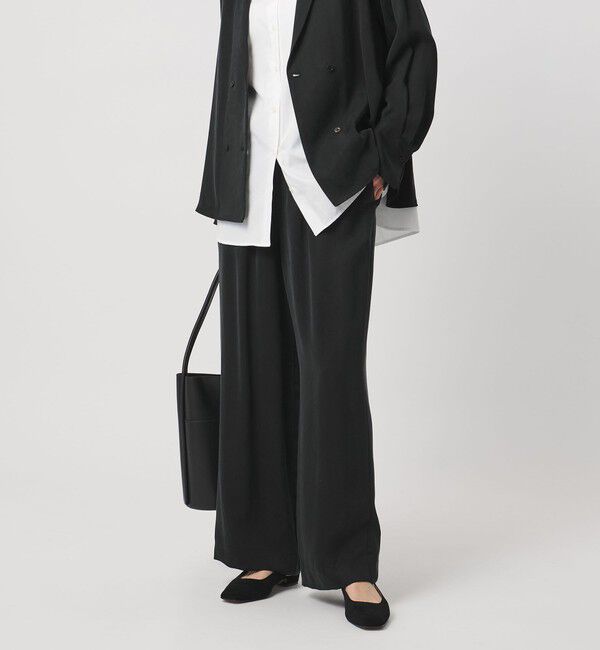 UNITED ARROWS「ドロスト イージーパンツ」|チノ|BLACK