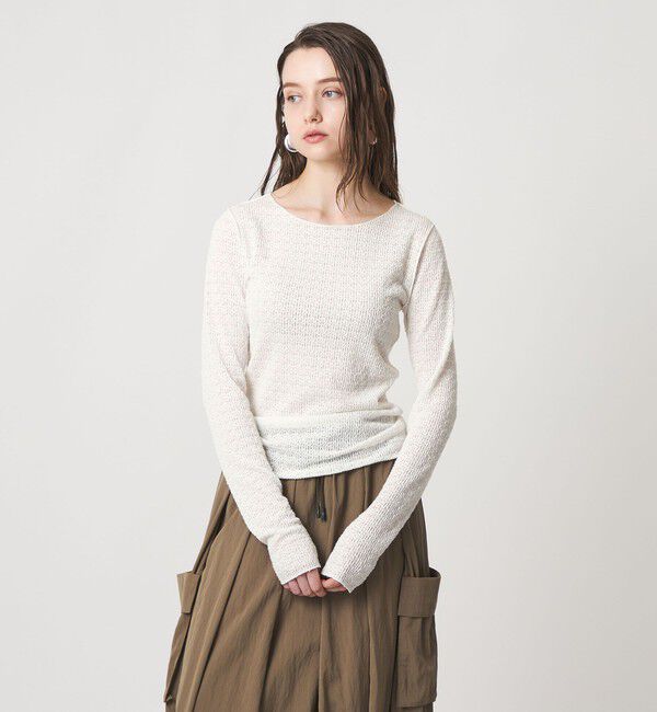 ASTRAET「＜ASTRAET＞レース クルーネックカットソー」|Tシャツ・カットソー|