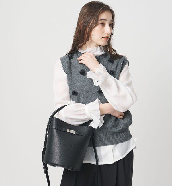 UNITED ARROWS「スクエアメタル バケットバッグ」|トートバッグ|