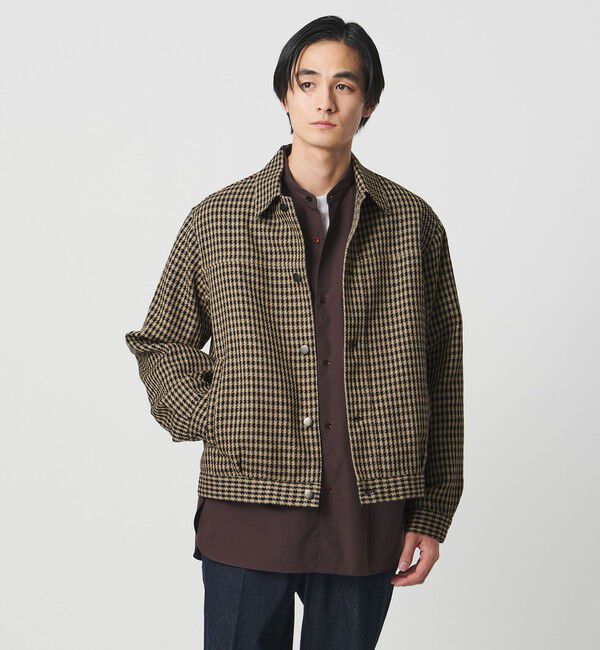 UNITED ARROWS「リネン バスケットツイル モダン トラッカージャケット」|ブルゾン・スタジャン|