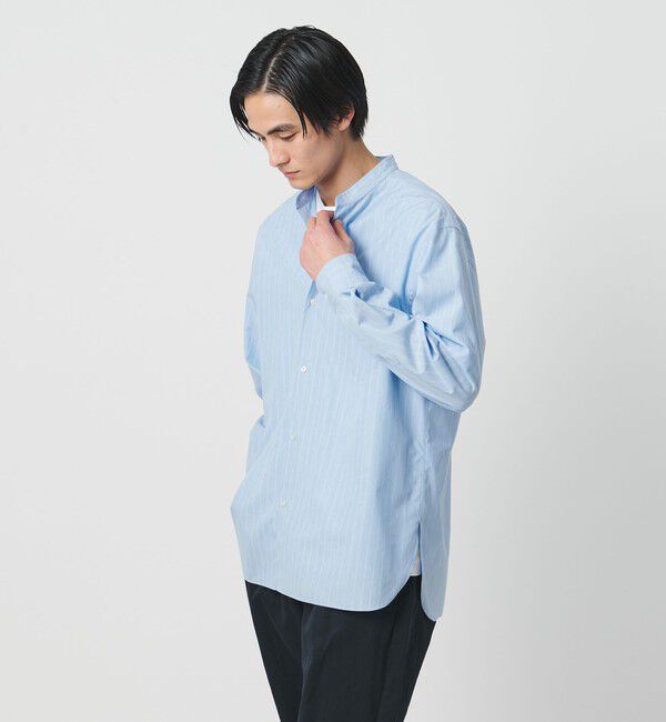 UNITED ARROWS「カリビアーナミルズ ポプリン バンドカラーシャツ」|シャツ・ブラウス|