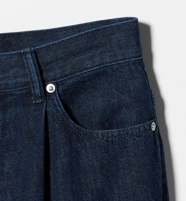 UNITED ARROWS「デニム タック ワイドパンツ」|デニム|