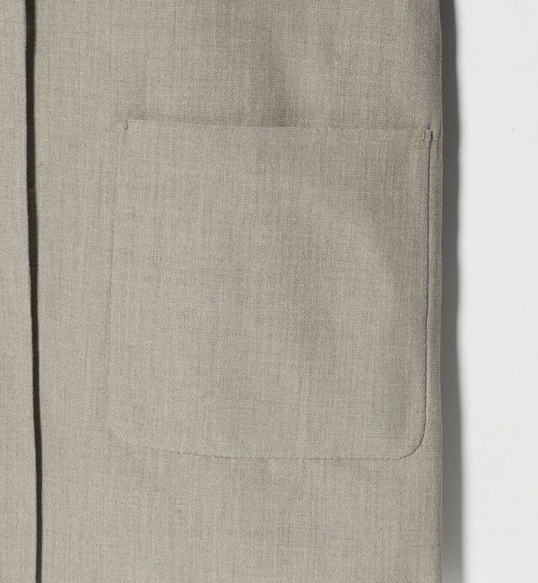 UNITED ARROWS「Asami バイカラー リバーコート」|ノーカラーコート|