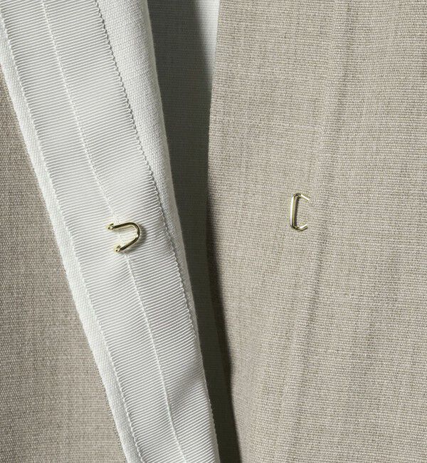 UNITED ARROWS「Asami バイカラー リバーコート」|ノーカラーコート|